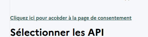 Lien page de consentement