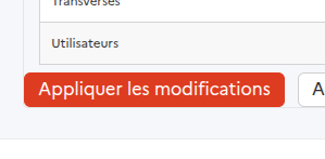 Bouton Appliquer les modifications